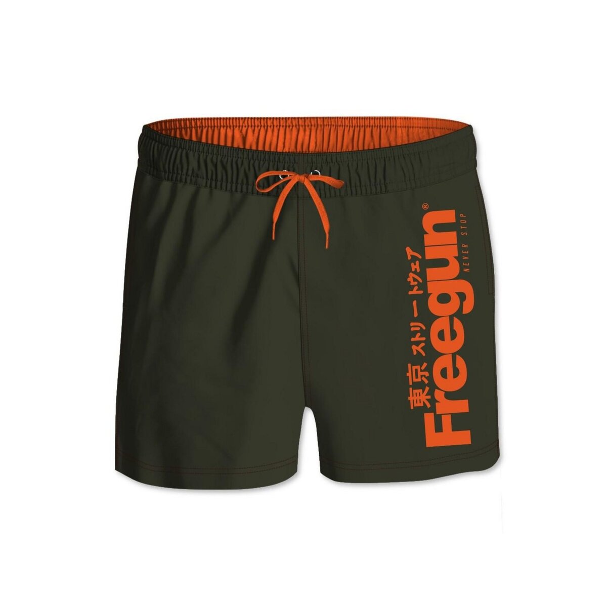 FREEGUN Boardshort Court garçon ceinture élastique Logo