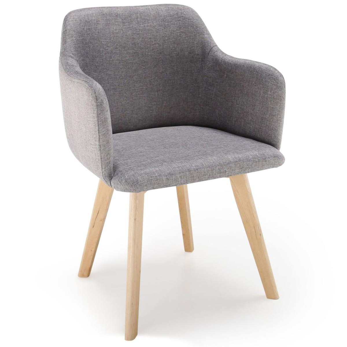 Paris Prix Chaise Scandinave en Tissu  Sweet Color  76cm Gris