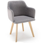 Paris Prix Chaise Scandinave en Tissu  Sweet Color  76cm Gris