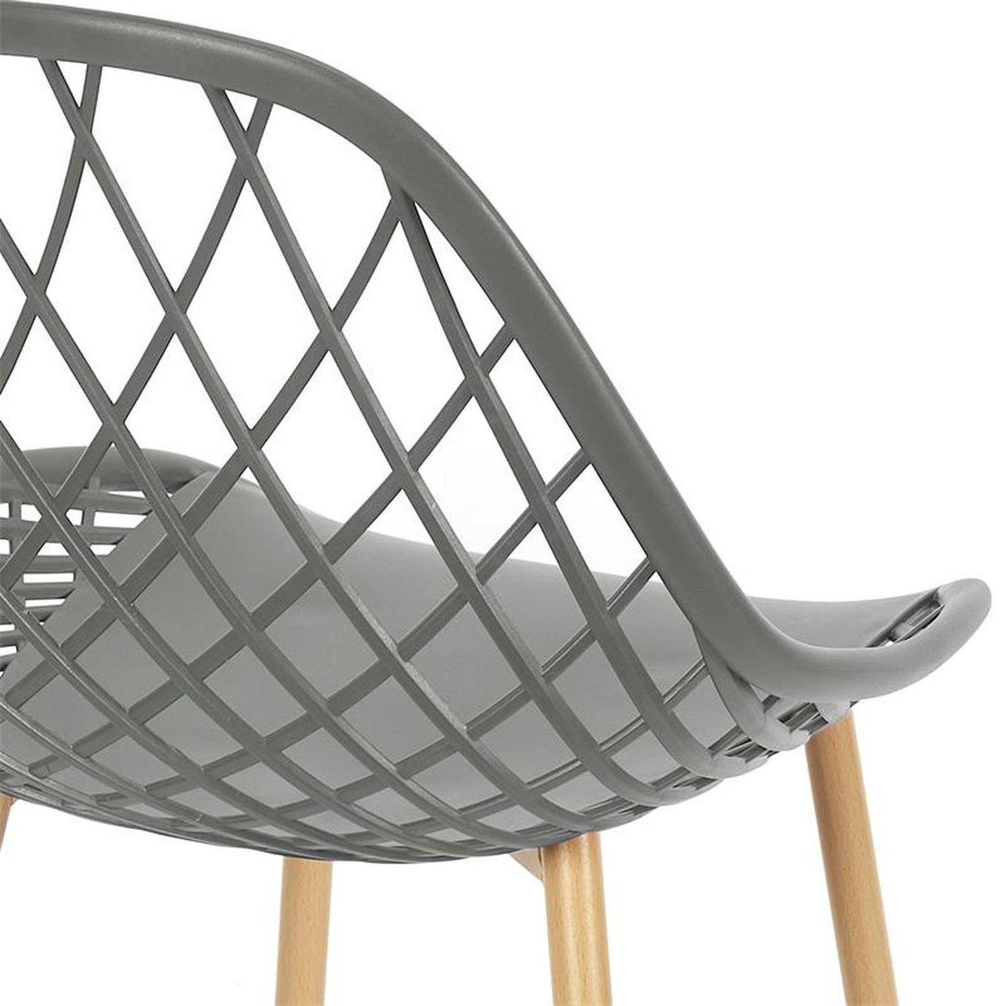 Voir la diapositive 6 : TOILINUX Lot de 4 chaises d'extérieur Malaga en polypropylène