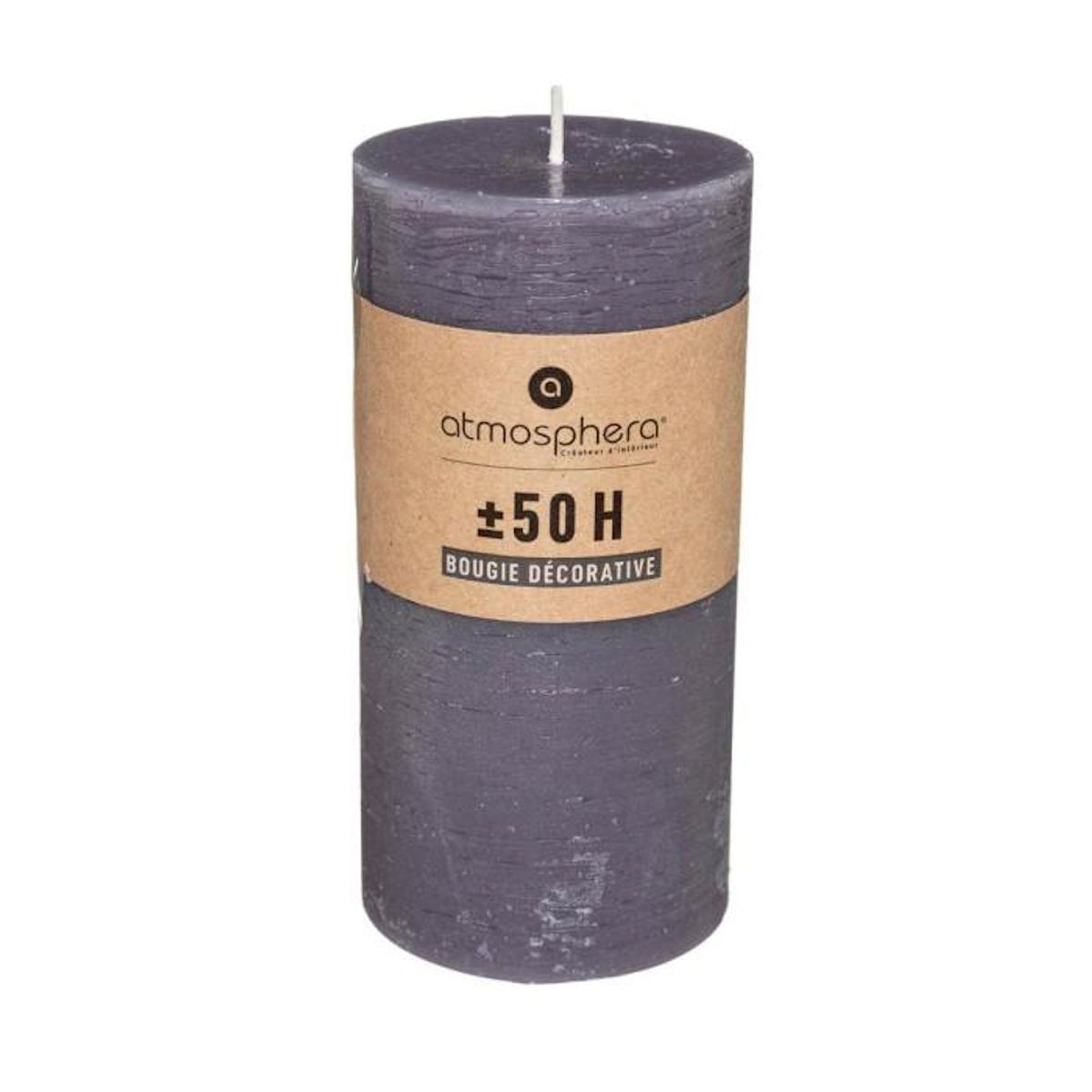 COMPTOIR DE LA BOUGIE Bougie Cylindrique  Rustic  14cm Gris