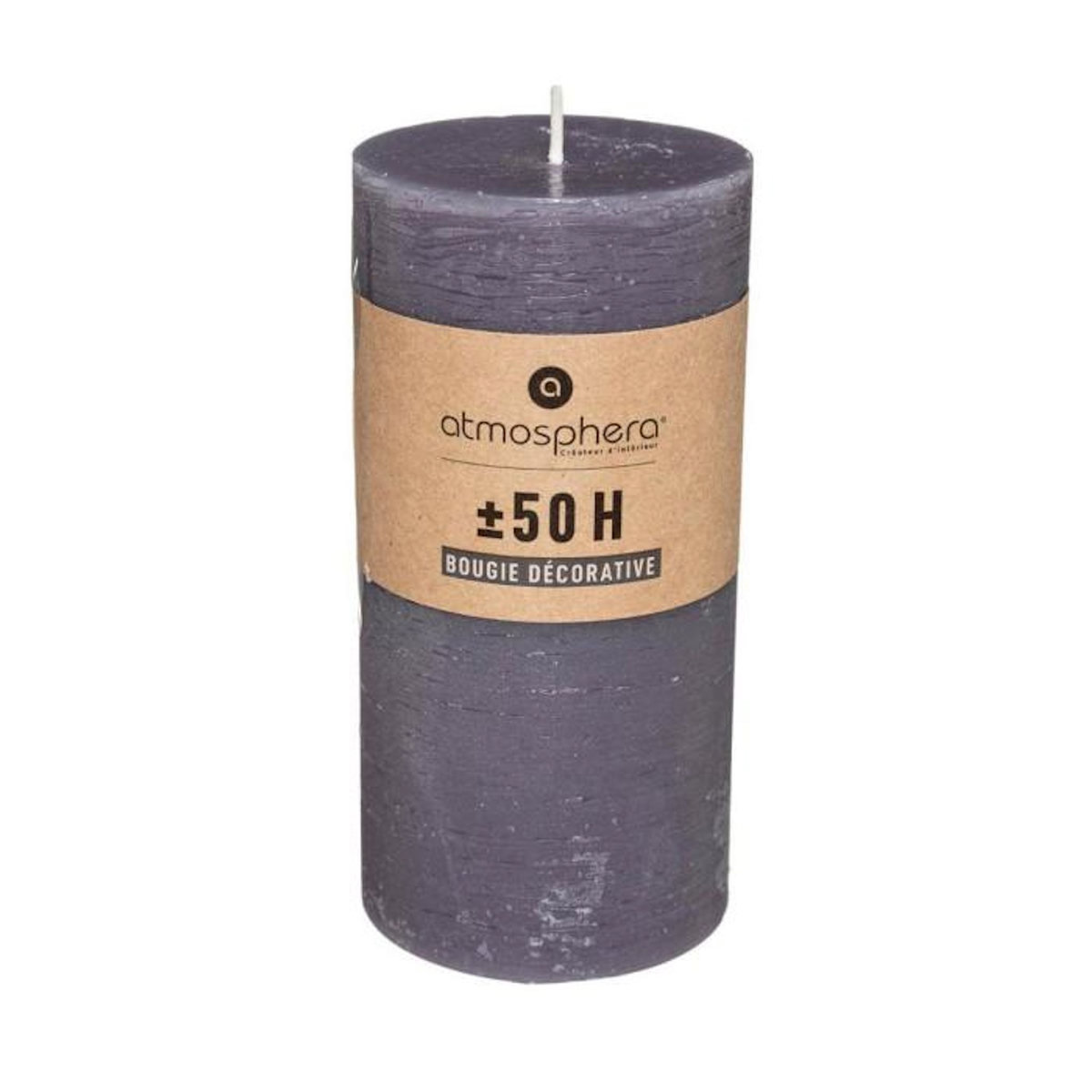 COMPTOIR DE LA BOUGIE Bougie Cylindrique  Rustic  14cm Gris