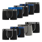 FREEGUN Lot de 9 Boxers coton homme E1. Coloris disponibles : Noir