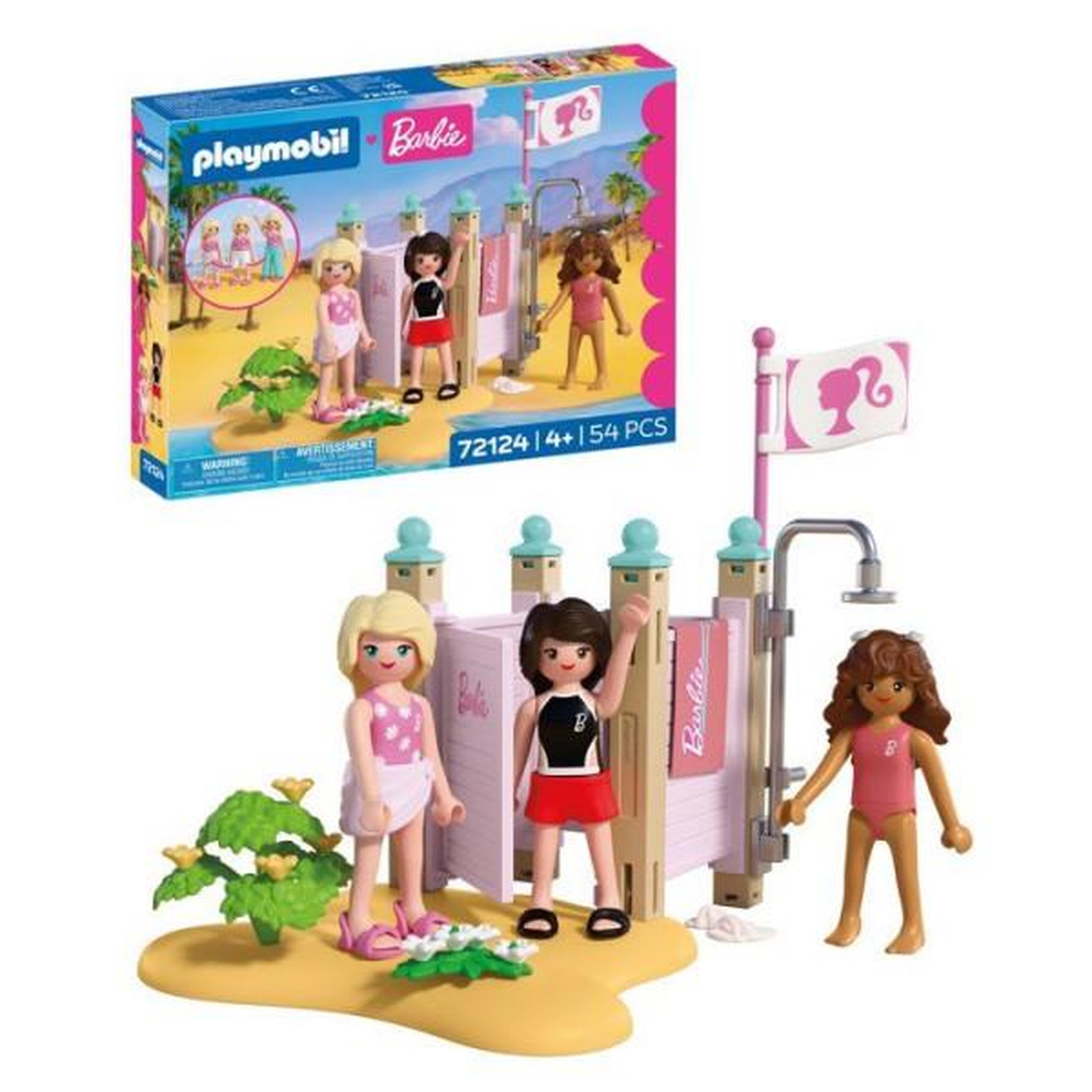 Voir la diapositive 6 : PLAYMOBIL PLAYMOBIL 72124 Barbie Cabine de plage, 54 pieces, Des 4 ans