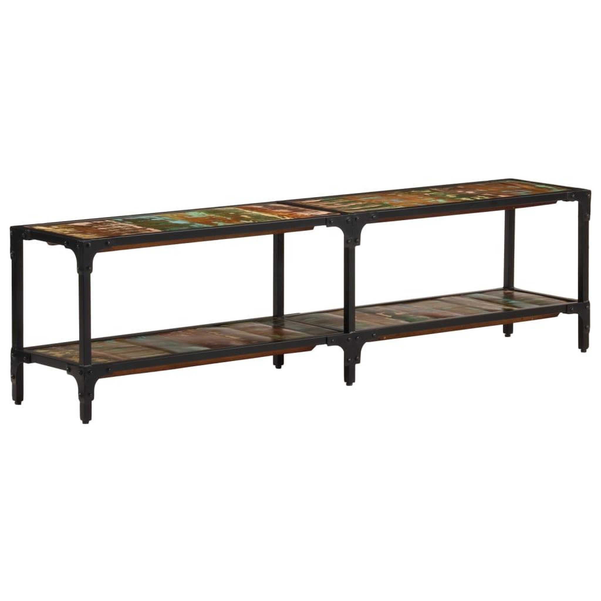 Voir la diapositive 3 : VIDAXL Meuble TV 150x30x41 cm bois massif de recuperation
