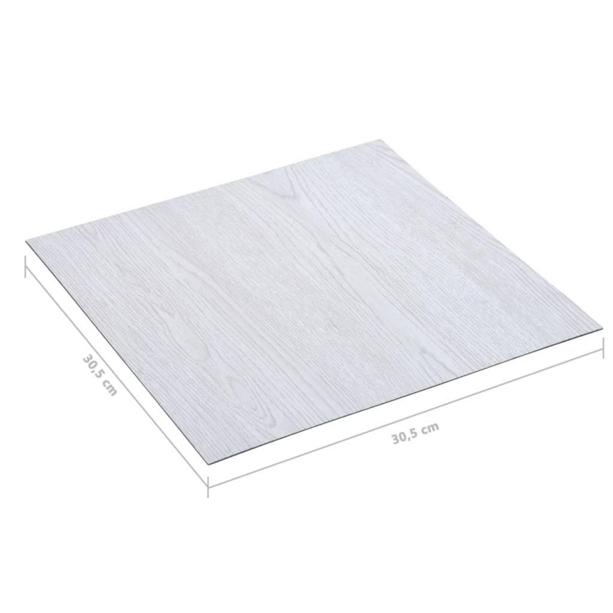 VIDAXL Dalles de plancher autoadhesives 5,11 m^2 PVC blanc