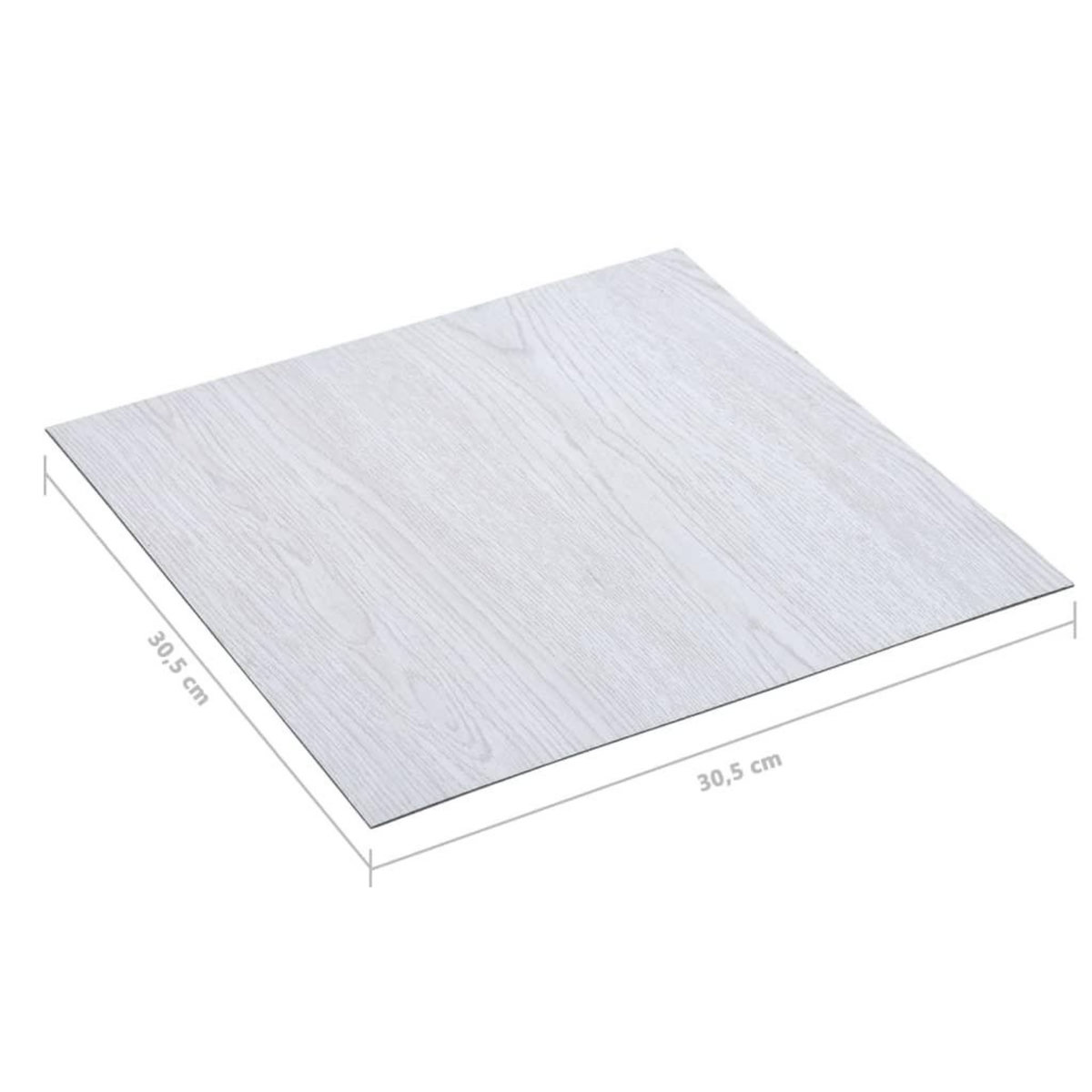 VIDAXL Dalles de plancher autoadhesives 5,11 m^2 PVC blanc