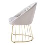 Voir la diapositive 3 : Paris Prix Chaise Design en Tissu  Mayra  84cm Beige
