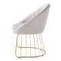 Voir la diapositive 3 : Paris Prix Chaise Design en Tissu  Mayra  84cm Beige