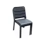 SWEEEK Lot de 4 chaises intérieur / extérieur en métal peinture antirouille empilables