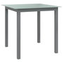 Voir la diapositive 1 : VIDAXL Table de jardin Gris clair 80x80x74 cm Aluminium et verre