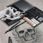 Voir la diapositive 4 : BREVILLIER'S CRETACOLOR Coffret dessin Noir & Blanc 25 pièces