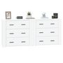 Voir la diapositive 4 : VIDAXL Buffets 2 pcs blanc bois d'ingenierie