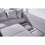 BEST MOBILIER Lena - canapé d'angle panoramique convertible - avec coffre - 7 places - gauche -