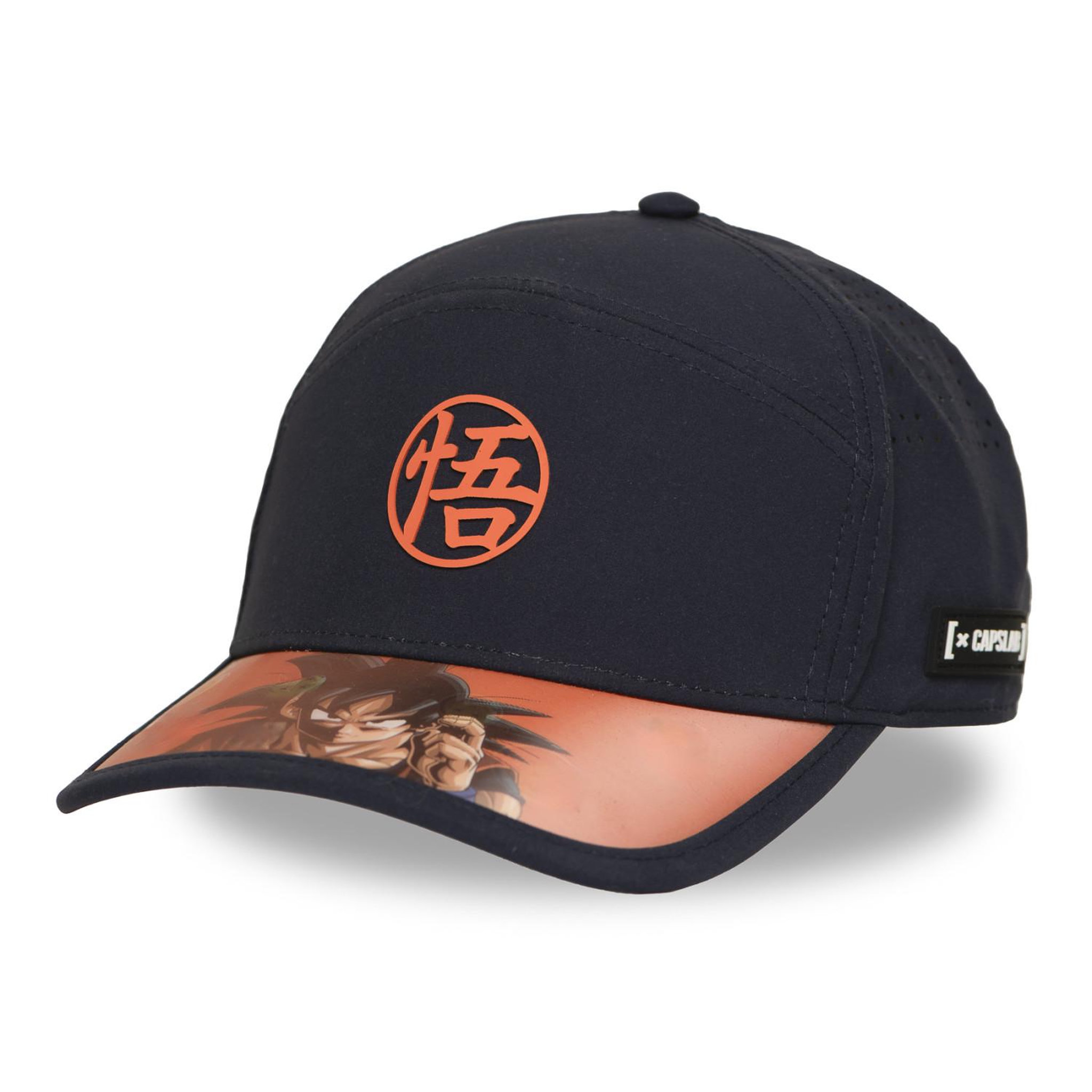 CAPSLAB Casquette 6 Pans visière 3D Dragon Ball Z Goku. Coloris disponibles : Bleu