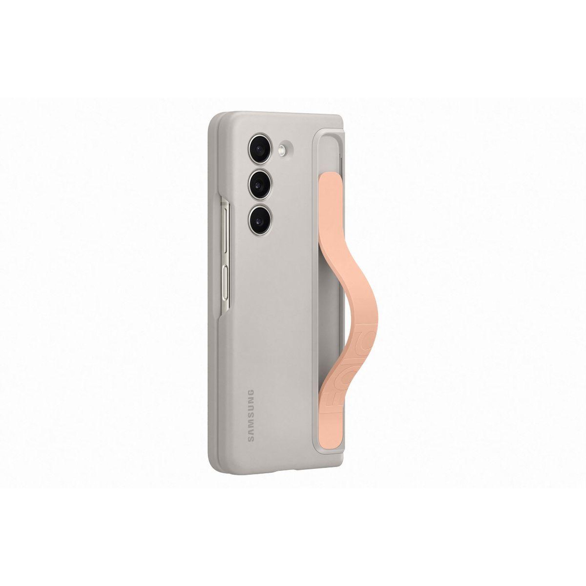 Samsung Coque z fold 5 avec lanière crème