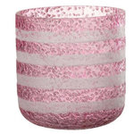 Paris Prix Photophore Design en Verre  Lignes  15cm Rose