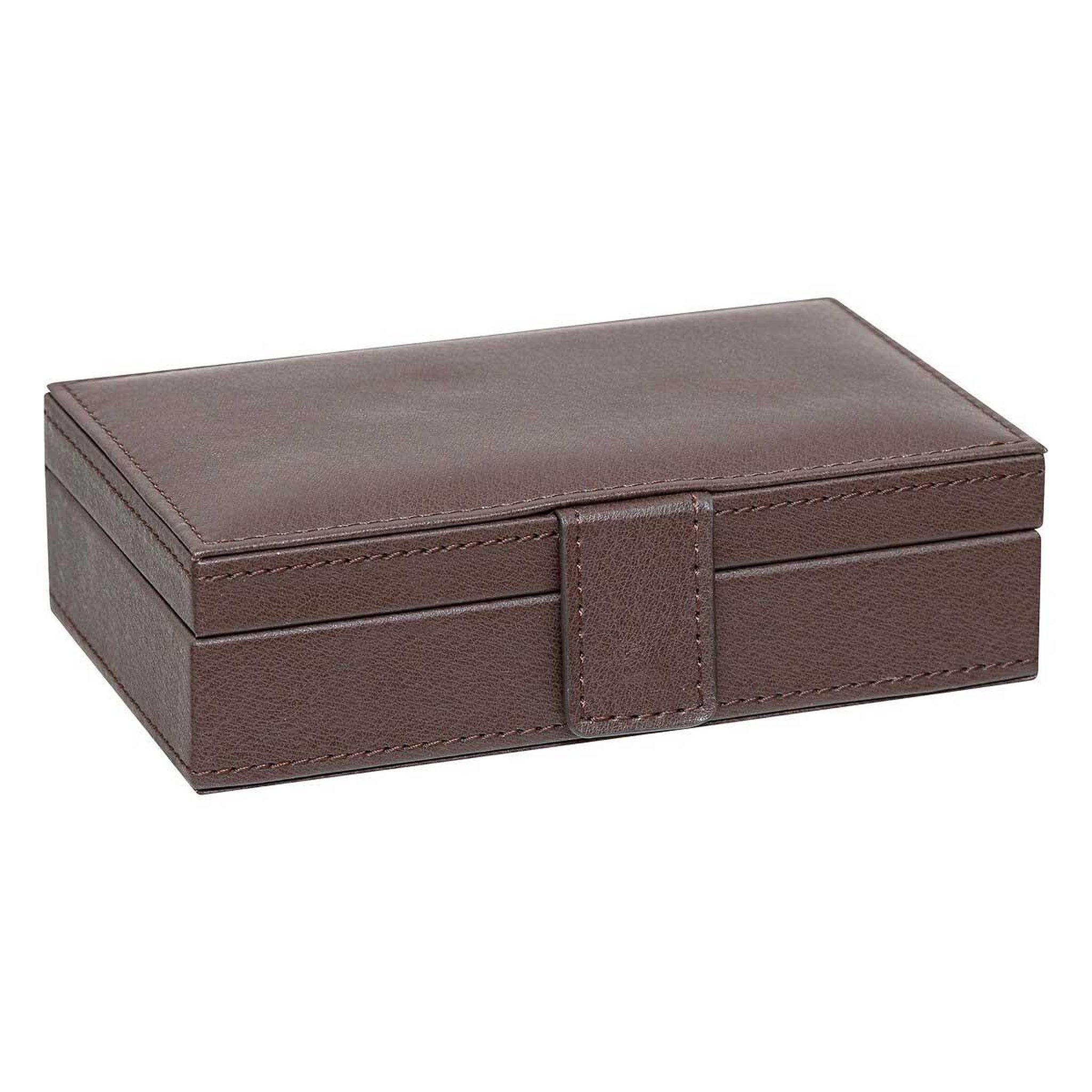 Voir la diapositive 2 : ATMOSPHERA Coffret jeu de cartes  jule  19cm marron