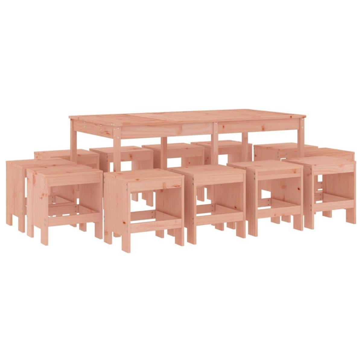 VIDAXL Ensemble a manger de jardin 13 pcs bois massif de Douglas