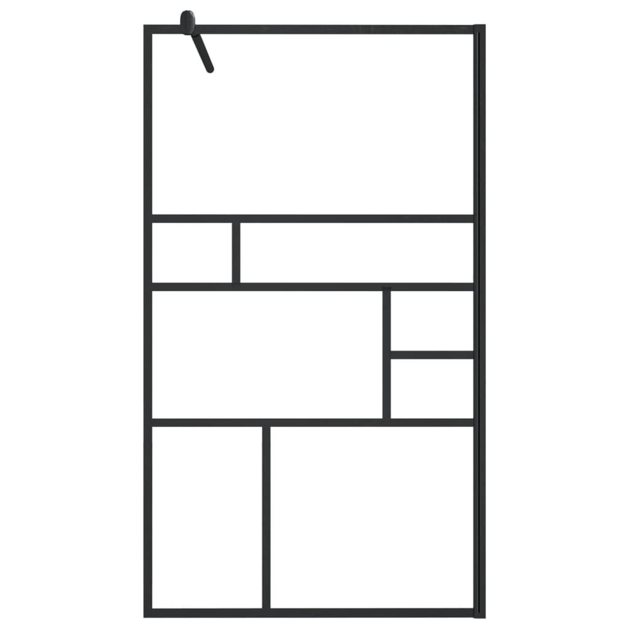 Voir la diapositive 3 : VIDAXL Paroi de douche a verre ESG transparent 90x195 cm Noir