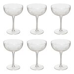 SECRET DE GOURMET Lot de 6 Coupes à Champagne Design  Victoria  28cl Transparent