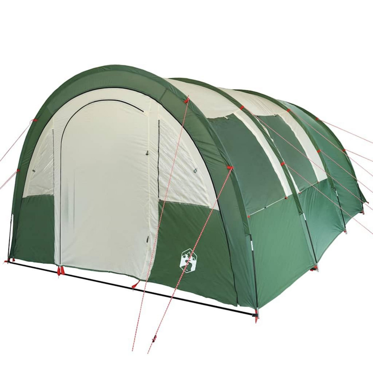 VIDAXL Tente de camping tunnel 4 personnes vert impermeable