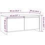 Voir la diapositive 6 : VIDAXL Table basse blanc 90x50x41,5 cm bois d'ingenierie