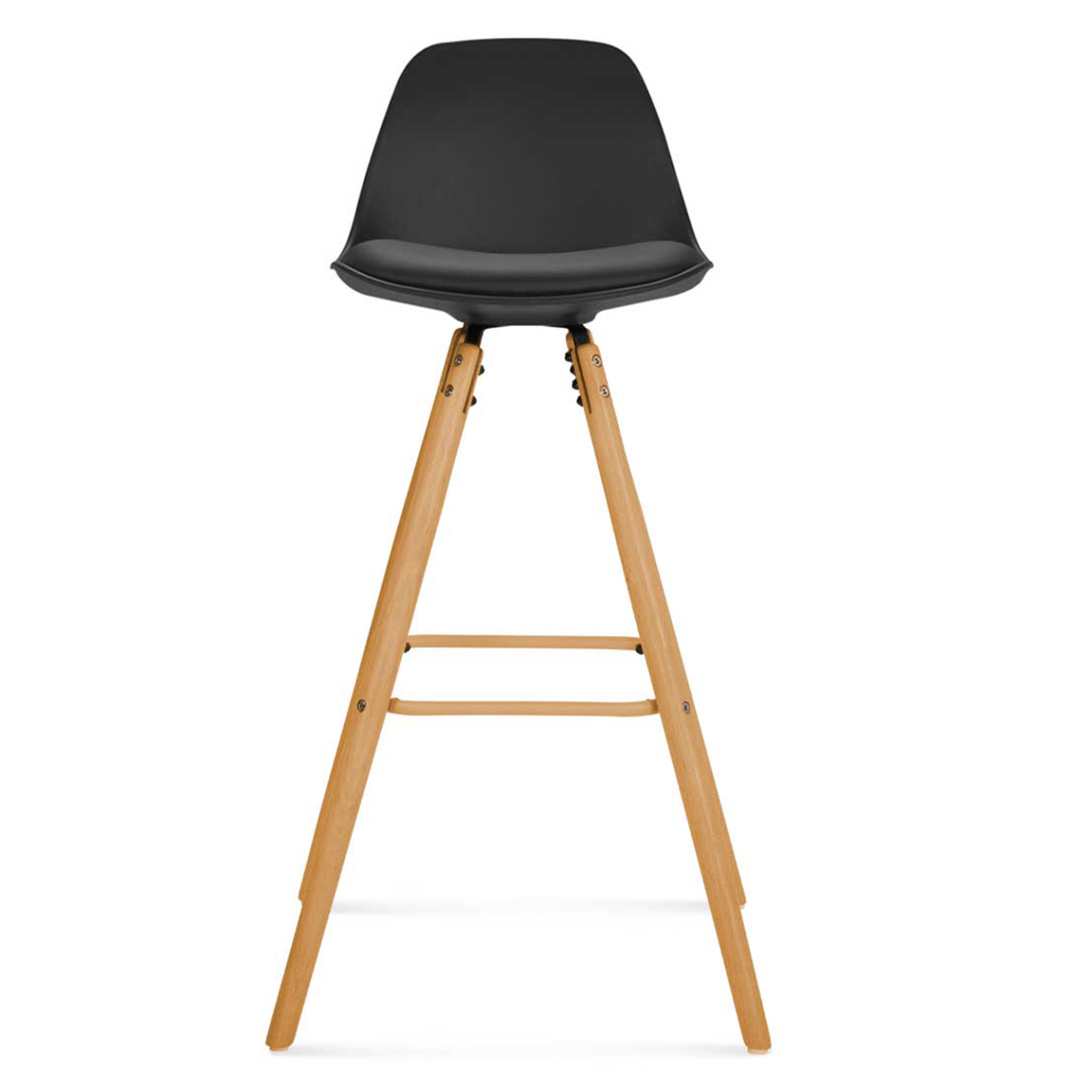 Voir la diapositive 3 : ID MARKET Lot de 4 tabourets de bar sara mix color gris foncé, gris clair, blanc et noir