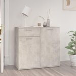 VIDAXL Buffet gris beton 80x36x75 cm bois d'ingenierie
