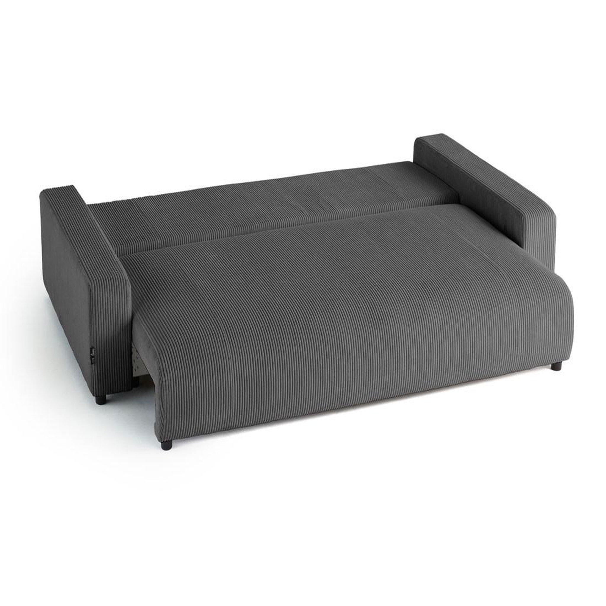 Voir la diapositive 2 : LISA DESIGN Pivoine - canapé droit 3 places - convertible avec coffre - en velours côtelé