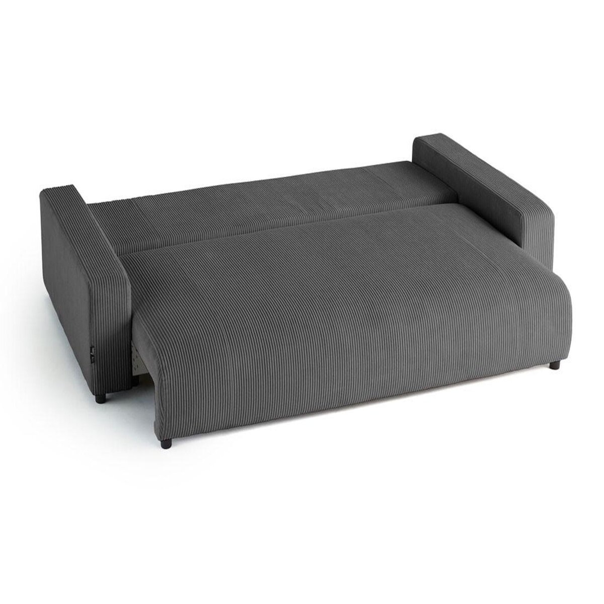 LISA DESIGN Pivoine - canapé droit 3 places - convertible avec coffre - en velours côtelé