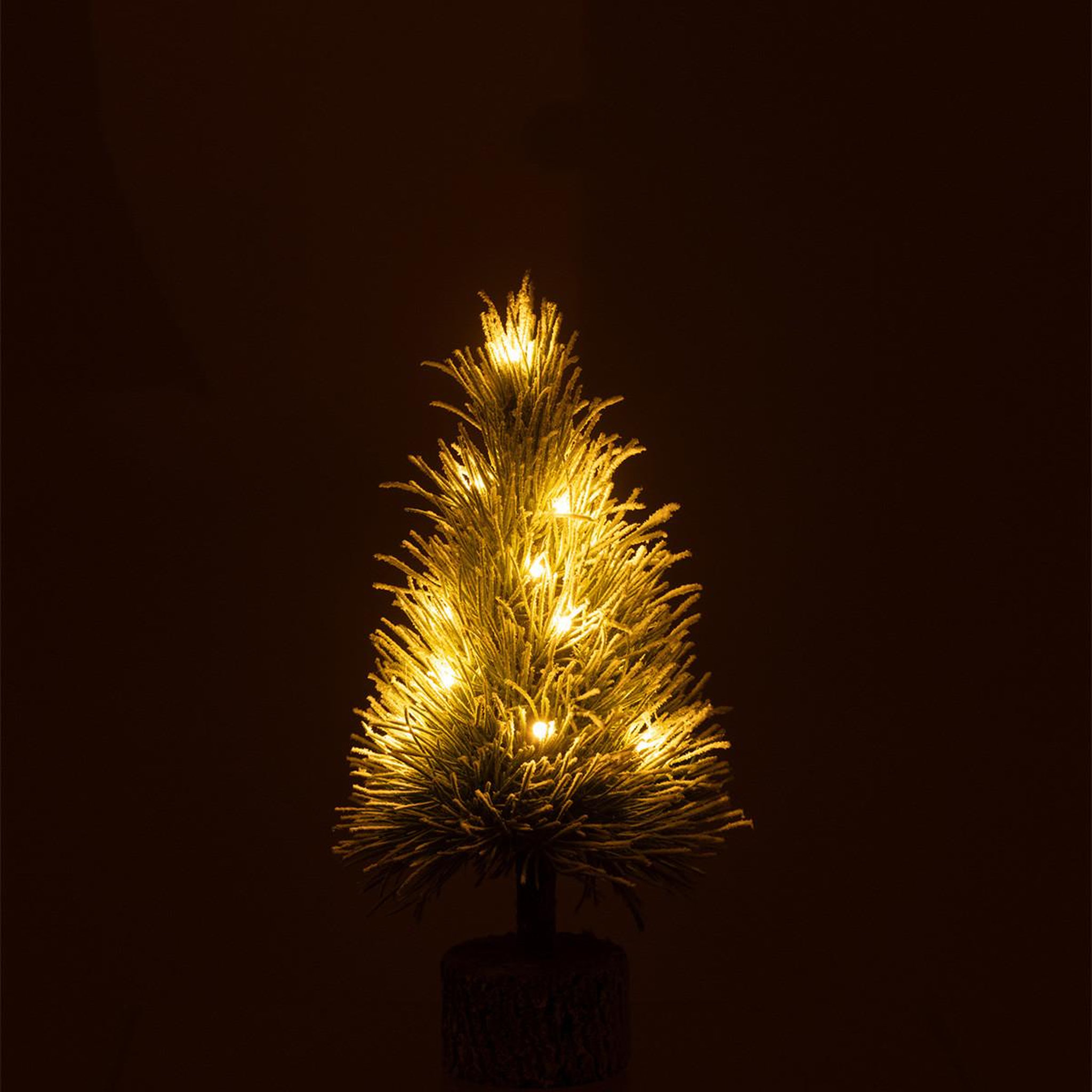 Voir la diapositive 3 : J-LINE Sapin de noël déco à led  russell  36cm vert