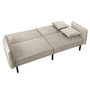Voir la diapositive 3 : The Home Deco Factory Canapé convertible en velours Risor  - 3 Places - Taupe