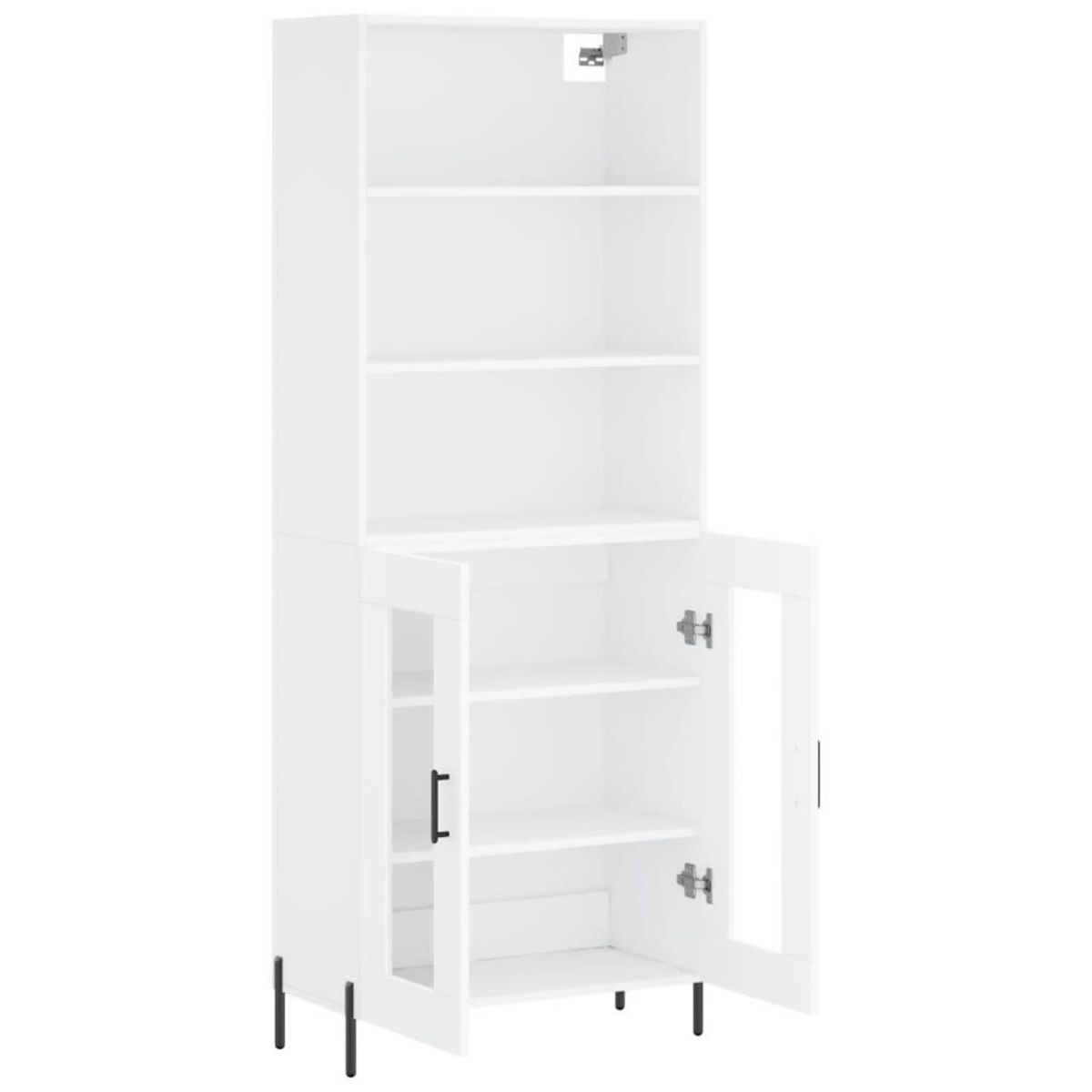 VIDAXL Buffet haut Blanc 69,5x34x180 cm Bois d'ingenierie