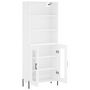 Voir la diapositive 4 : VIDAXL Buffet haut Blanc 69,5x34x180 cm Bois d'ingenierie