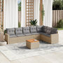 Voir la diapositive 1 : VIDAXL Salon de jardin avec coussins 8pcs melange beige resine tressee