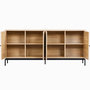 Voir la diapositive 5 : HOMIFAB Buffet 4 portes effet bois 180 cm - Talia