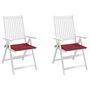 Voir la diapositive 4 : VIDAXL Coussins de chaise de jardin lot de 2 rouge bordeaux 50x50x3 cm
