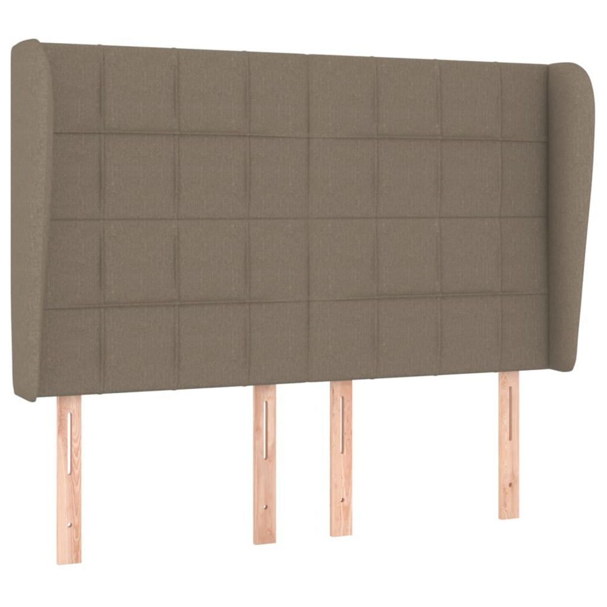 VIDAXL Tete de lit avec oreilles Taupe 147x23x118/128 cm Tissu