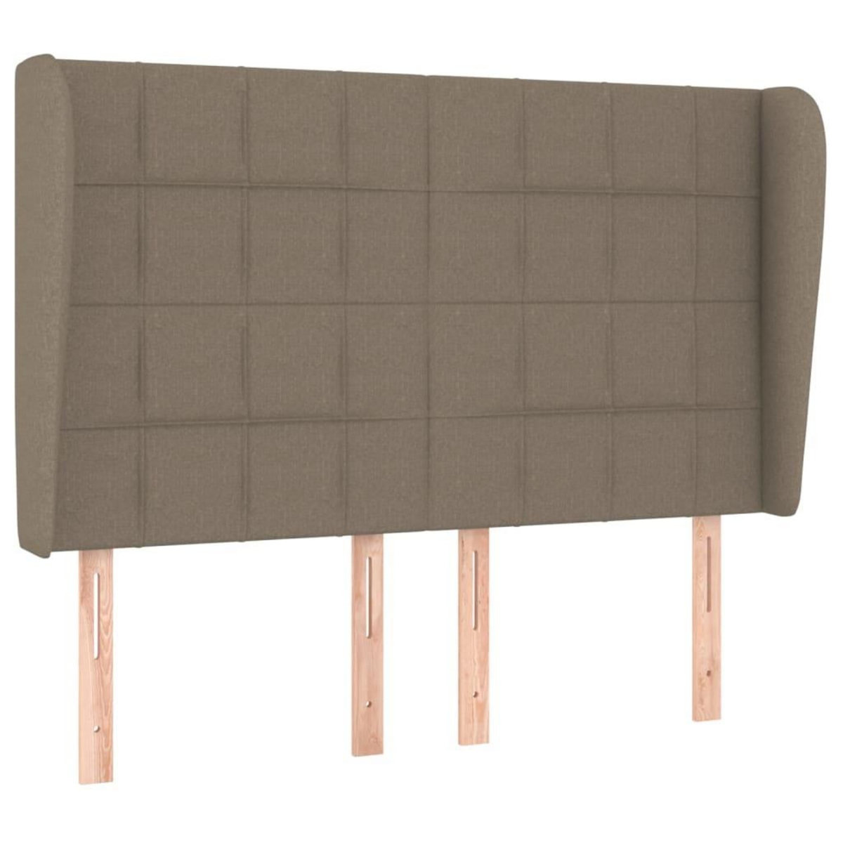 VIDAXL Tete de lit avec oreilles Taupe 147x23x118/128 cm Tissu