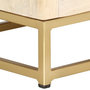 Voir la diapositive 4 : VIDAXL Table de chevet dore 40 x 30 x 50 cm bois de manguier massif