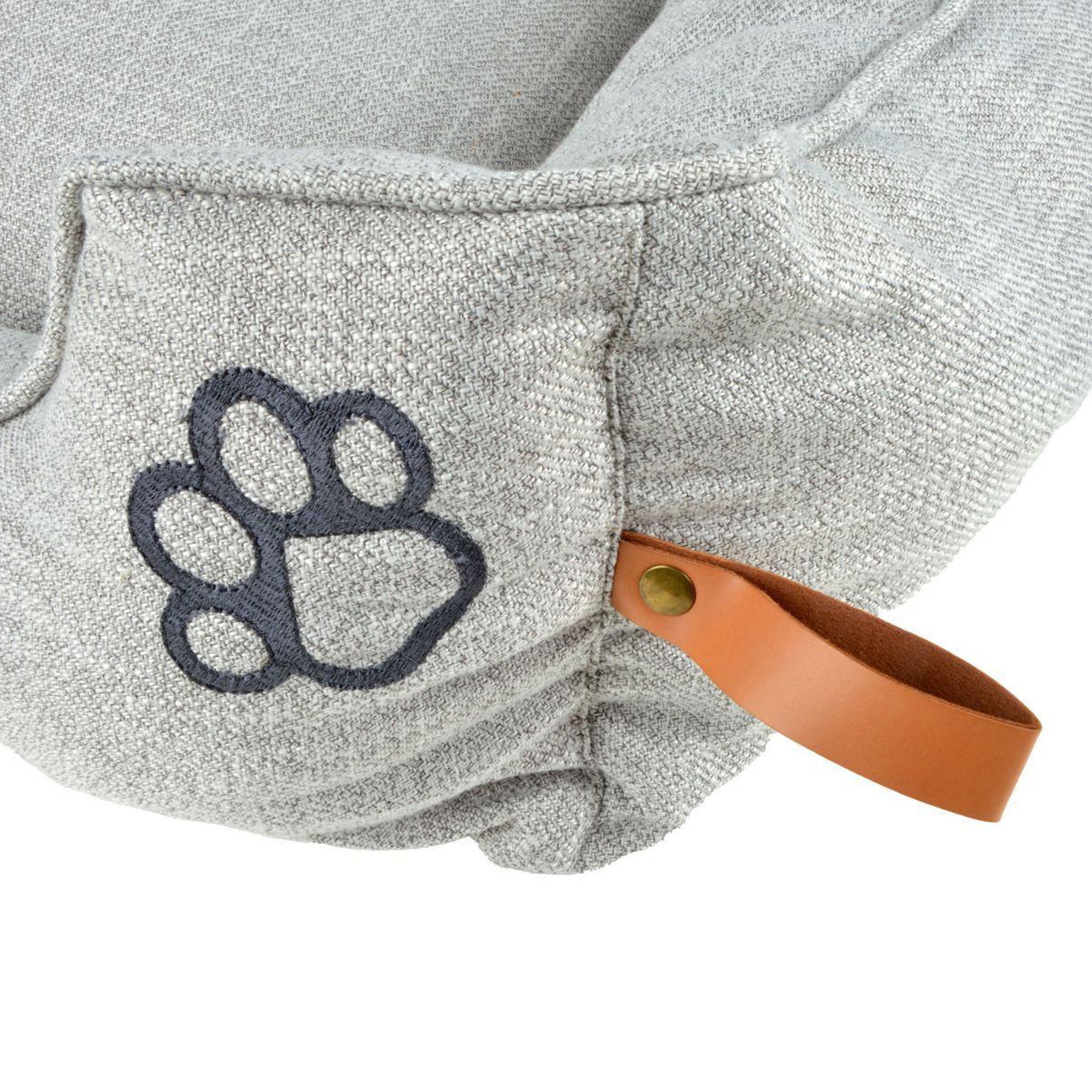 Voir la diapositive 2 : LOVE STORY Panier rectangle chien & chat  city  65cm gris clair