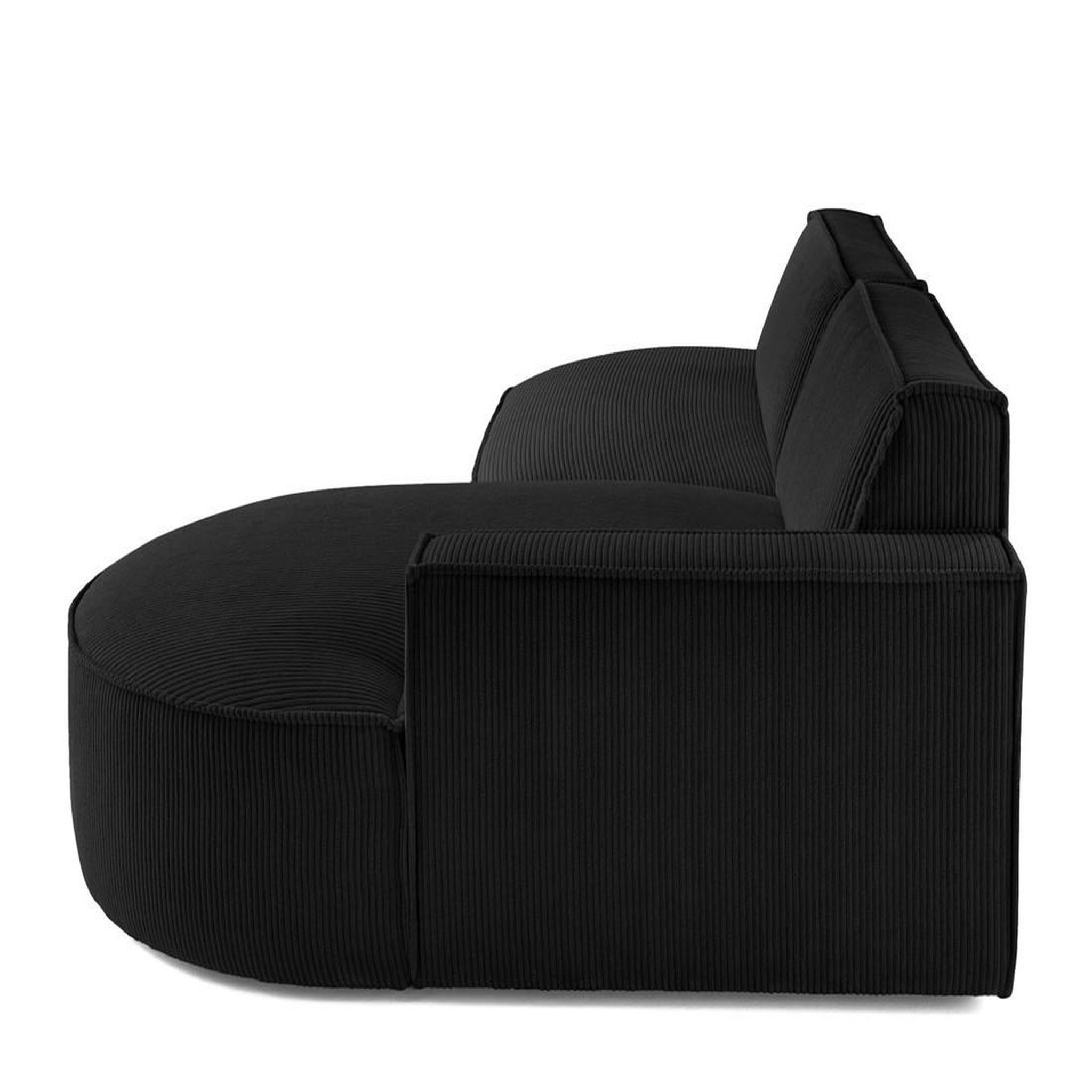 Voir la diapositive 5 : LISA DESIGN Spiaggia - canapé d'angle droit - forme arrondie - 4 places - en velours côtelé