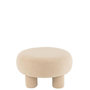 Voir la diapositive 2 : Paris Prix Pouf Rond Bouclette  Teddy  52cm Beige