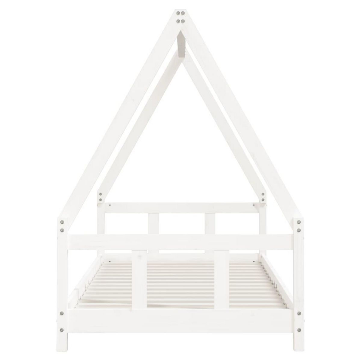 VIDAXL Cadre de lit pour enfants blanc 90x200 cm bois de pin massif
