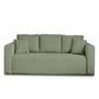 Voir la diapositive 1 : BEST MOBILIER Topaze - canapé 3 places - convertible avec coffre - en velours côtelé