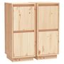 Voir la diapositive 2 : VIDAXL Buffets 2 pcs 31,5x34x75 cm Bois massif de pin