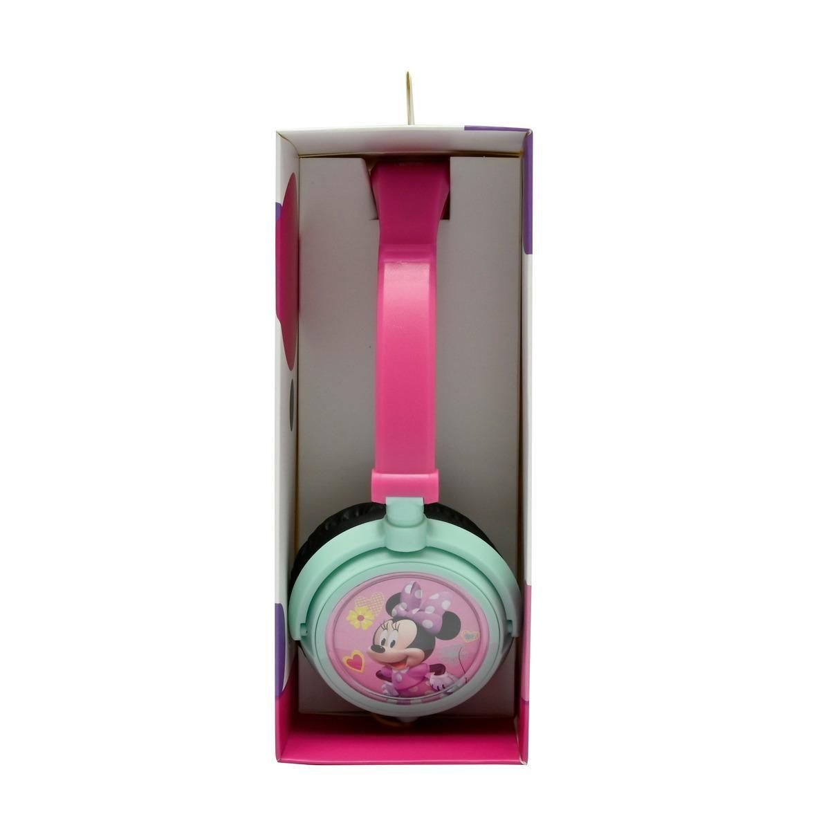 Lexibook Casque stéréo filaire pliable Minnie Mouse avec limitation de volume d'écoute