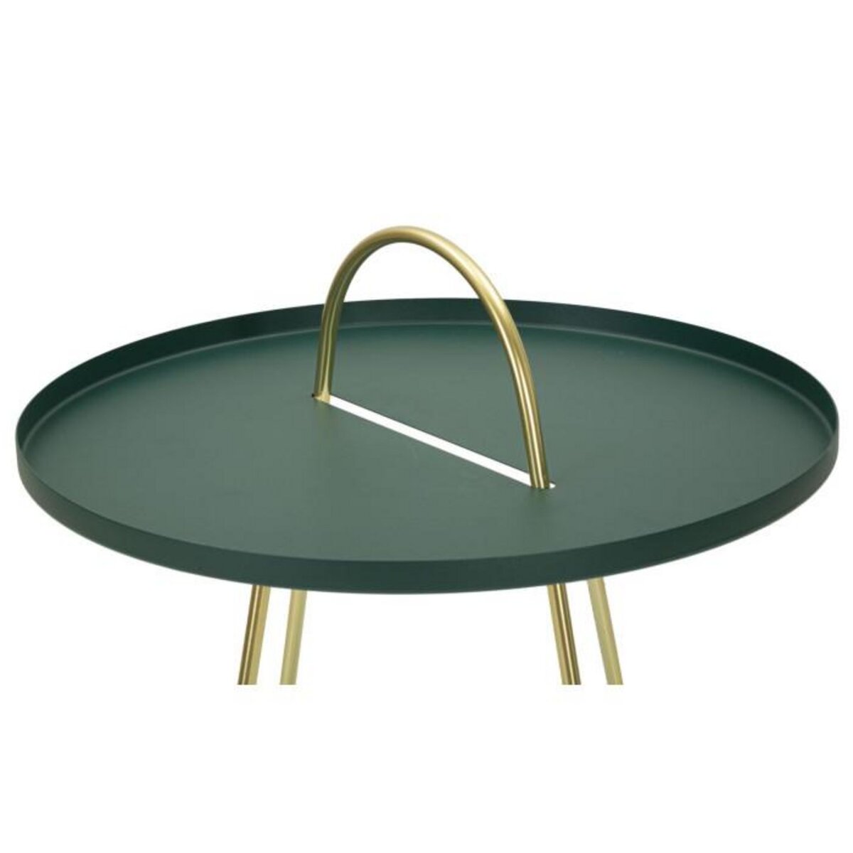 Paris Prix Table d'Appoint Design  Grent  59cm Vert & Or