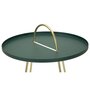 Voir la diapositive 4 : Paris Prix Table d'Appoint Design  Grent  59cm Vert & Or